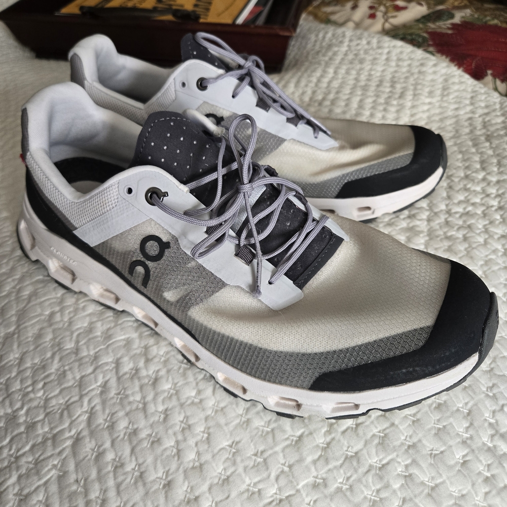 On Running Men's Cloud Athletic Shoes in Gray, White and Black